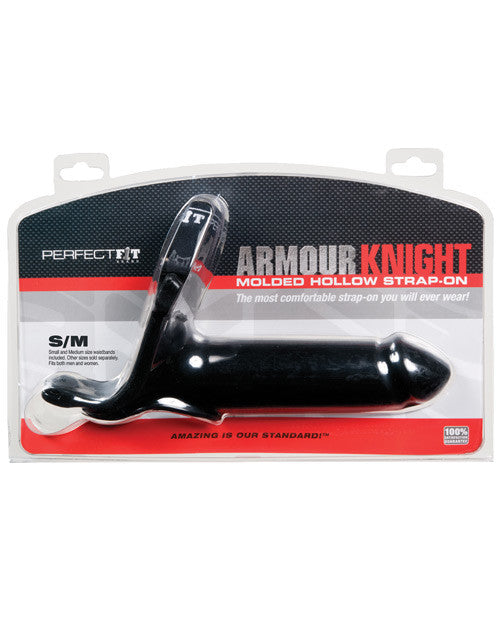 Perfect Fit Armour Knight Xl Strap On W-two Waistbands Small & Medium - Black