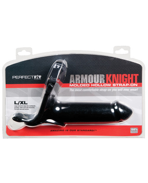 Perfect Fit Armour Knight Xl Strap On W-two Waistbands Large & Xl - Black