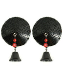 Sequin Nipple Covers Round W-bells - Black