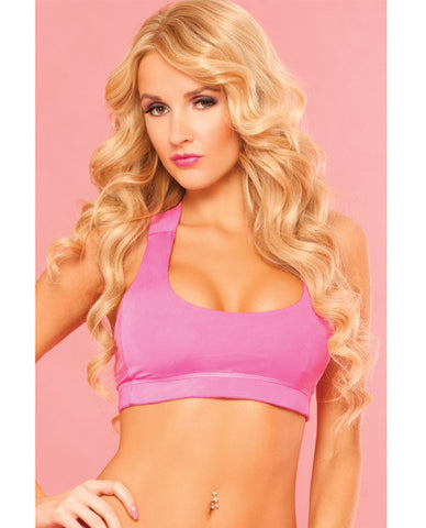 Pink Lipstick Sweat No-nonsense Support W-secret Pocket & Removable Pads Pink Sm