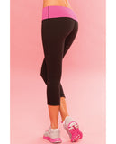 Pink Lipstick Sweat Yoga Pant Thick Reversible For Support & Compression W-secret Pocket Black Sm