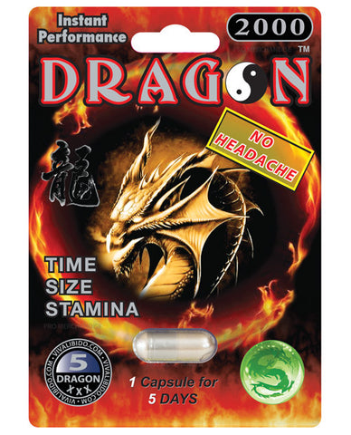 Dragon 2000 Male Enhancement - 1 Capsule Blister