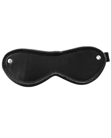 Rouge Leather Blindfold Eyemask - Black