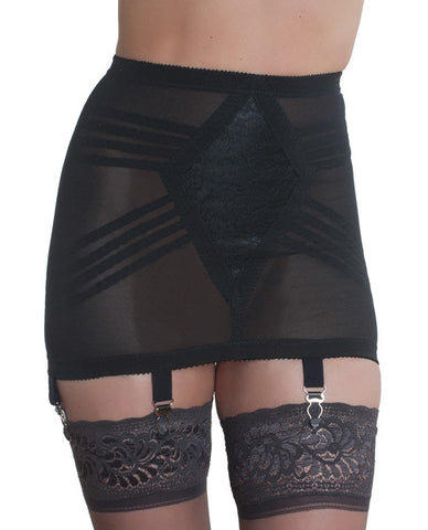 Rago Shapewear Zippered Open Bottom Girdle Black 4x