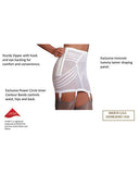 Rago Shapewear Zippered Open Bottom Girdle White Lg
