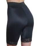 Rago Shapewear Long Leg Shaper W-gripper Stretch Lace Bottom Black 10x