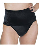 Rago Shapewear Soft Wide Band Thong Shaper Black 2x