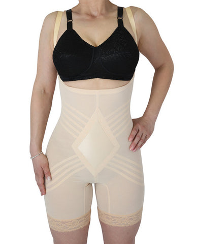 Rago Shapewear Wear Your Own Bra Body Shaper Beige 2x