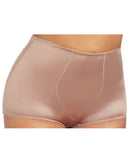 Rago Shapewear Rear Shaper Panty Brief Light Shaping W-removable Contour Pads Mocha 2x