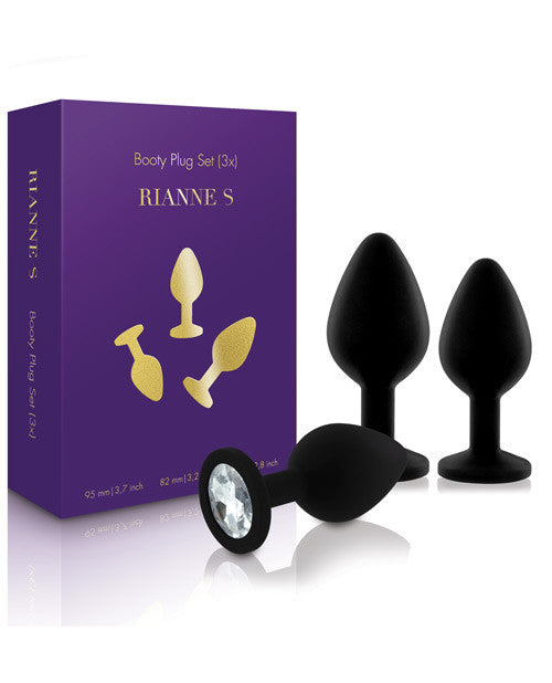 Rianne S Booty Plug Set 3x - Black