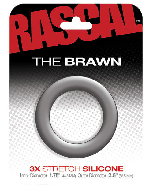 Rascal Toys The Brawn 3x Stretch Silicone Cockring - Grey