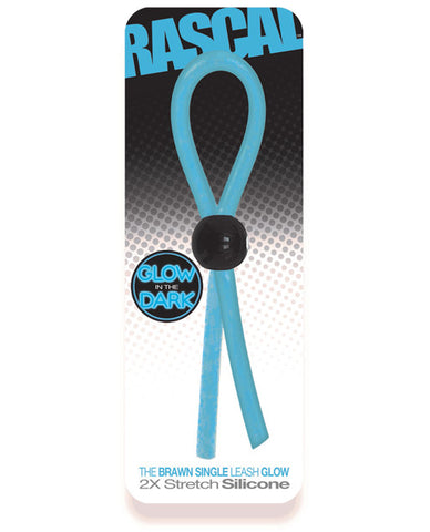 Rascal Toys The Brawn Single Leash - Glow Blue