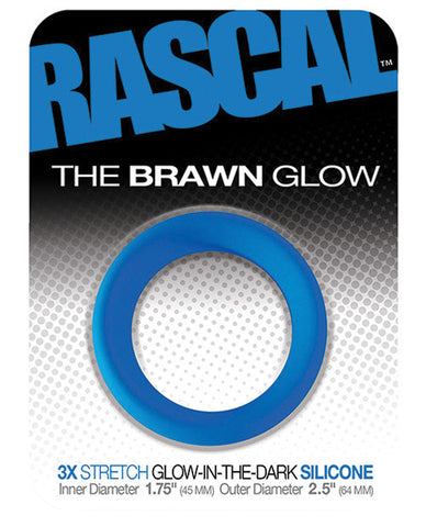 Rascal Toys The Brawn Cockring - Glow Blue