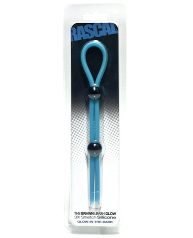 Rascal Toys The Brawn Cock Leash - Glow Blue