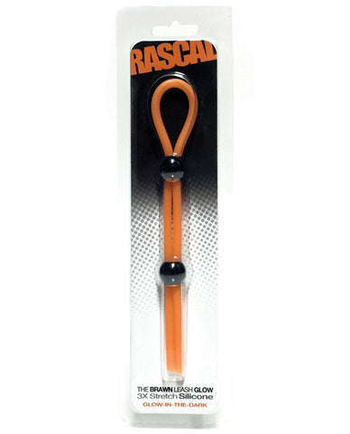 Rascal Toys The Brawn Cock Leash - Glow Orange