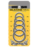 Boneyard 5 Pc Silicone Ring Kit - Grey