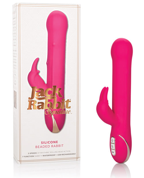 Jack Rabbit Signature Silicone Beaded Rabbit - Pink