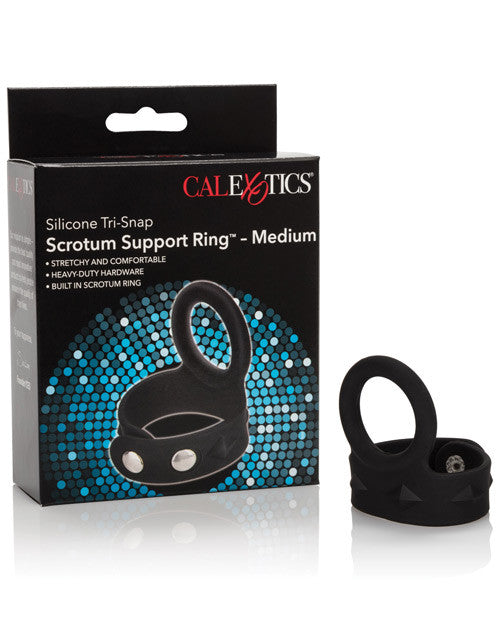 Cal Exotics Silicone Tri Snap Scrotum Support Ring Medium