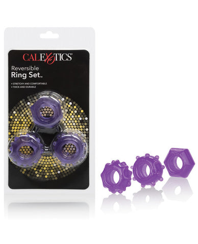 Calexotics Reversible Ring Set - Purple Pack Of 3