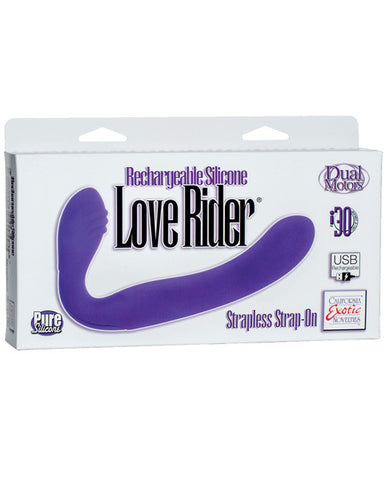 Love Rider Rechargeable Strapless Strap On - Purple