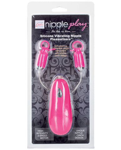 Nipple Play Silicone Vibrating Nipple Pleasurizer - Pink