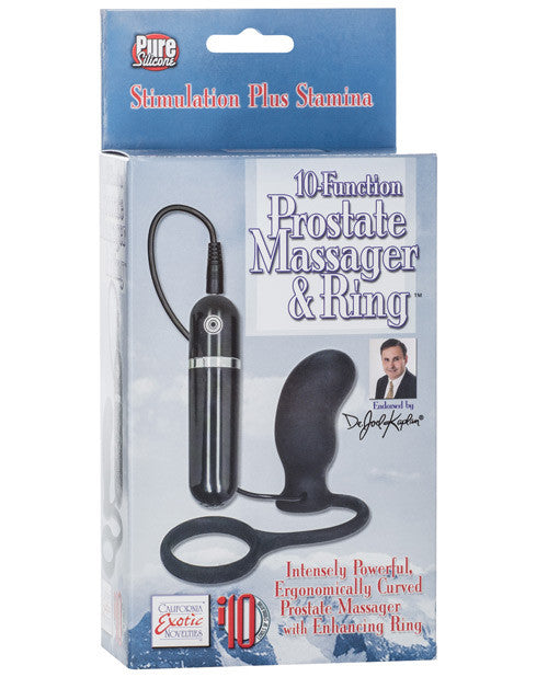 Dr. Joel Prostate Massager & Ring - 10 Function Black