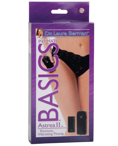 Dr. Laura Berman Intimate Basics Astrea Ii Remote Vibrating Thong Black O-s