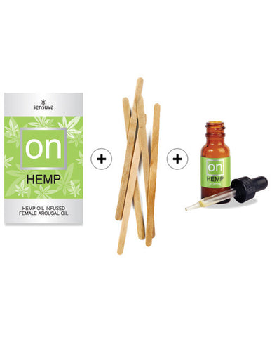 Sensuva On Hemp Oil Infused Female Arousal Oil 12pc Refill Kit W-tester Bottle & Stir Sticks