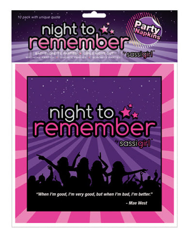 Night To Remember Standard 6.5" Napkins - Pack Of 10 By Sassigirl