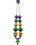 Jumbo Mardi Gras Beads W-mask - By Sassigirl