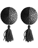 Shots Ouch Round Nipple Tassels - Black