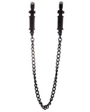 Shots Ouch Vice Nipple Clamps W-chain - Black