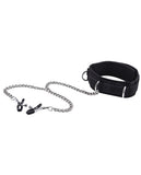 Shots Ouch Velcro Collar W-nipple Clamps - Black