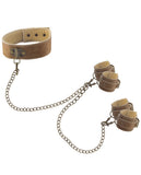 Shots Ouch Leather Collar W-hand & Leg Cuffs - Brown