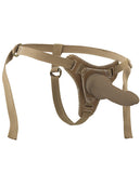 Shots Ouch Leather Strap-on W-straps  - Mocca