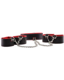 Shots Ouch Reversible Collar W-wrist & Ankle Cuffs - Red