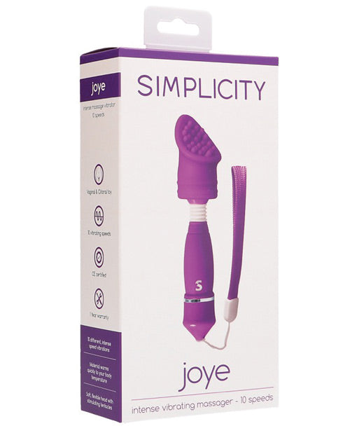 Shots Simplicity Joye Intense Vibrating Massager - Purple