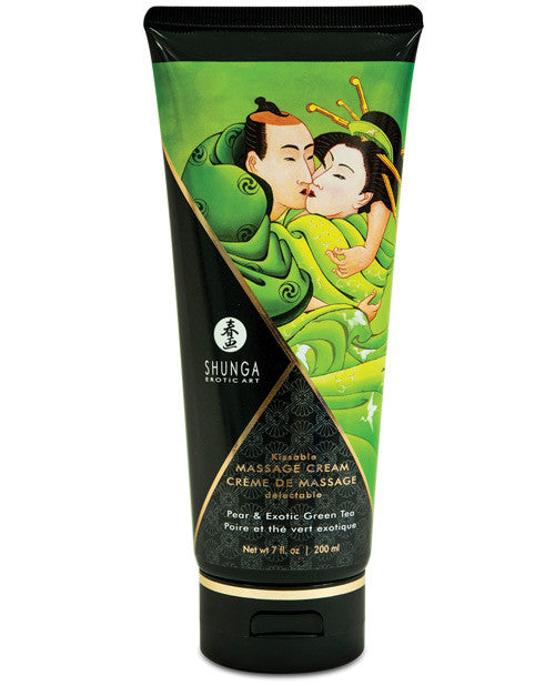 Shunga Kissable Massage Cream - 7 Oz Pear & Exotic Green Tea