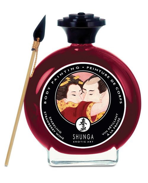 Shunga Edible Body Paint - 3.5 Oz Champagne & Strawberries