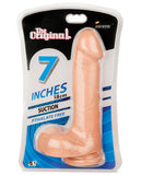 Ignite 7" Suction Cup Dong W-balls - Flesh