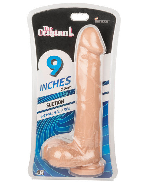 Ignite 9" Suction Cup Dong W-balls - Flesh