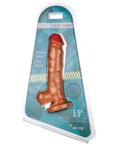 Si Novelties Major Dick Dong W-balls & Suction Cup Coast Guard - Caramel