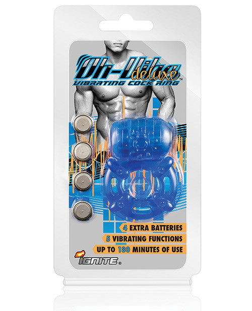 Oh-vibe Deluxe Vibrating Cock Ring - Blue