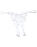 Scalloped Embroidery Crotchless Panty White 3x-4x