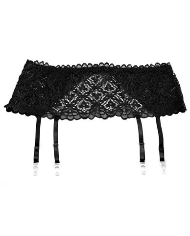 Stretch Lace 5" Band Garter Black L-xl