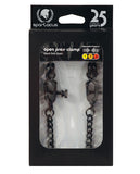 Adjustable Alligator Nipple Clamps W-black Chain