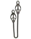 Black Butterfly Style Nipple Clamps W-chain