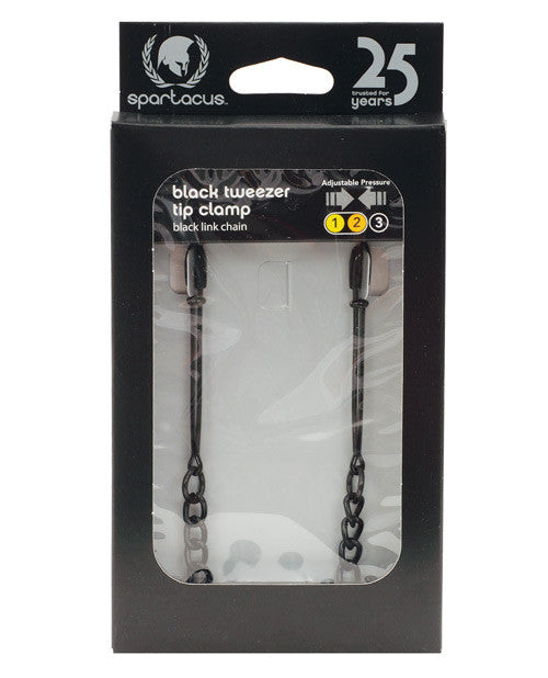 Adjustable Black Tweezer Nipple Clamps W-chain