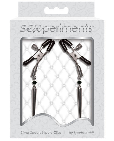 Sportsheets Sexperiments Silver Spears Nipple Clamps