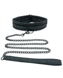 Midnight By Sportsheets Lace Collar & Leash - Black